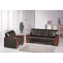 Juego de sofás de cuero con certificación ISO para muebles de oficina